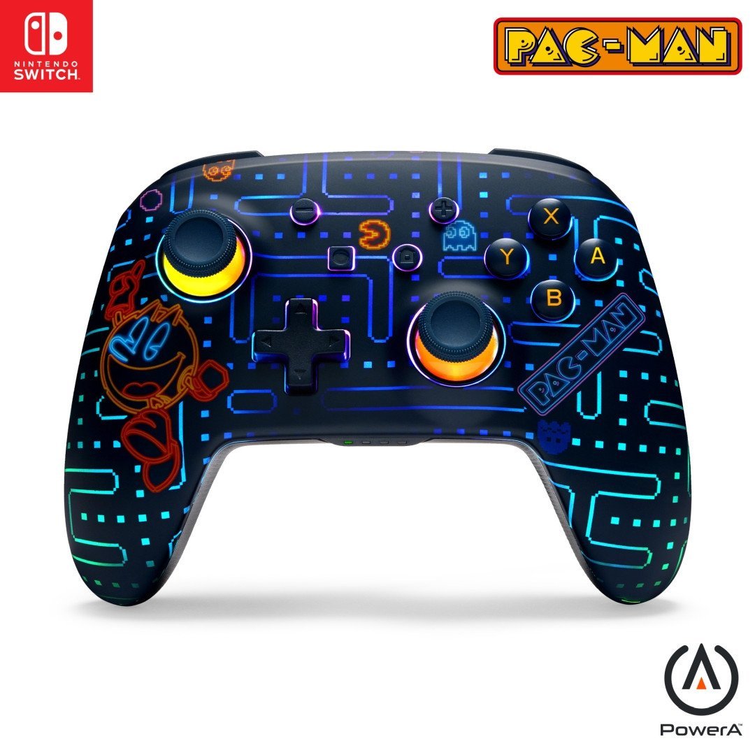 PowerA SWITCH Pad bezprzewodowy Enhanced Lumectra PAC-MAN Neon Arcade