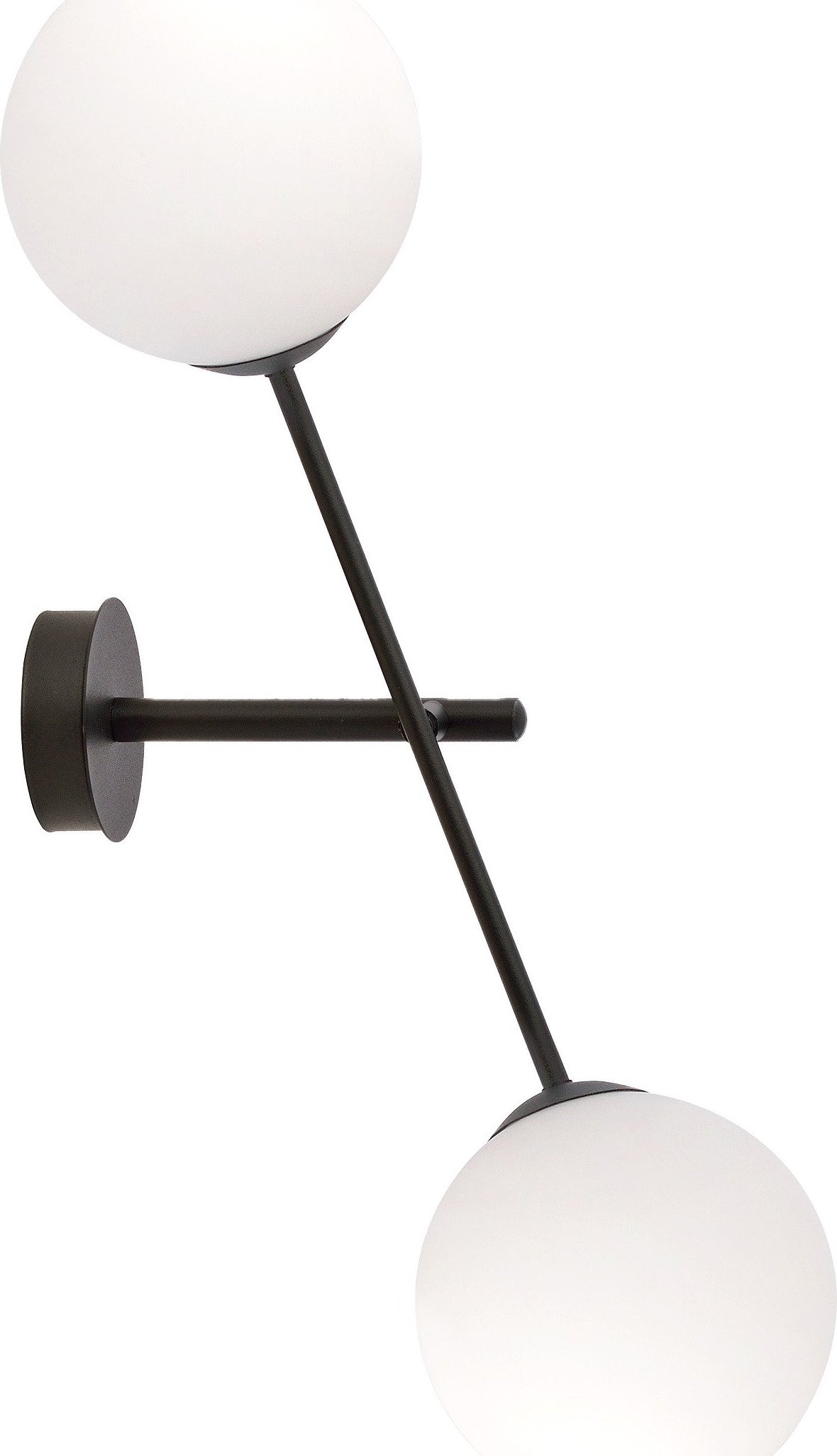 Kinkiet Orno LAINA kinkiet, moc max.2x40W, E14, czarno-biały