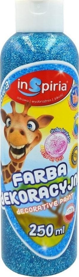 SCHEMAT Farba dekoracyjna brokat niebieska 250ml