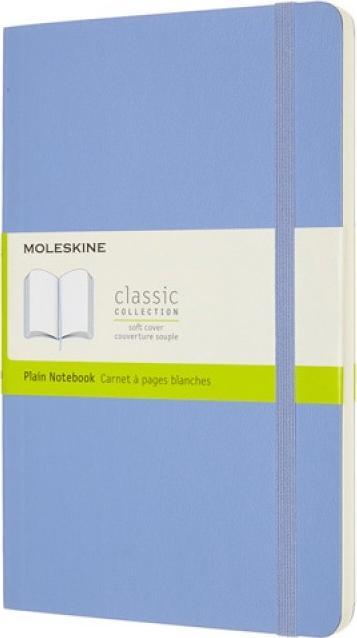 Moleskine Notes MOLESKINE Classic L (13x21 cm) gładki, miękka oprawa, hydrangea blue, 240 stron, niebieski
