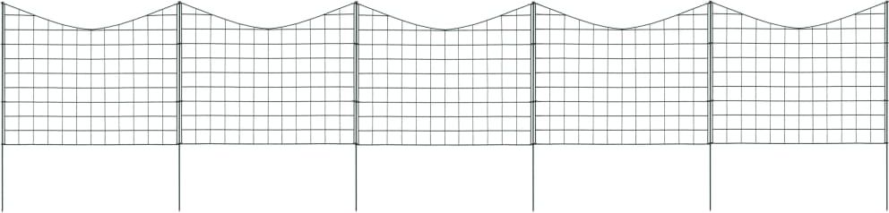 vidaXL Ogrodzenie do stawu, wklęsły łuk, 77,5x64 cm, zielone
