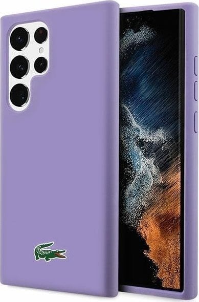 DefaultBrand Etui Lacoste do Samsung S23 Ultra S918 fioletowy/parme hardcase Silicone