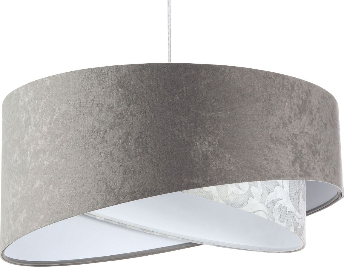 Lampa wisząca Lumes Szara welurowa lampa wisząca nad stół - EXX14-Felina