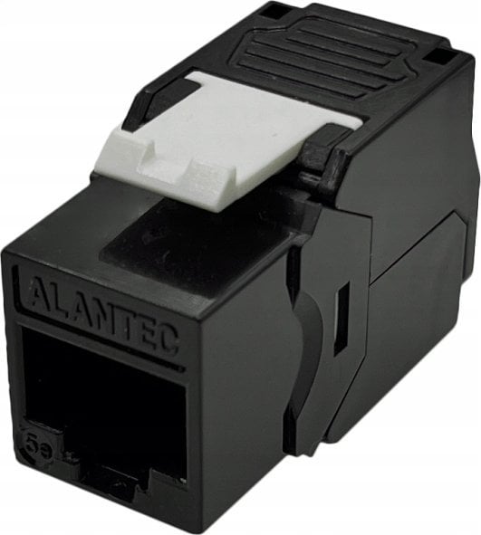 Adapter AV Alantec Moduł keystone RJ45 beznarzędziowy UTP kat.5e, SLIM, kolor czarny (MB008-BK)