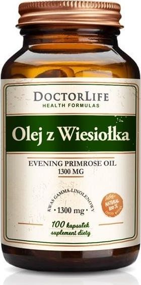 Doctor Life DOCTOR LIFE_Olej z wiesiołka 1300mg suplement diety 100 kapsułek