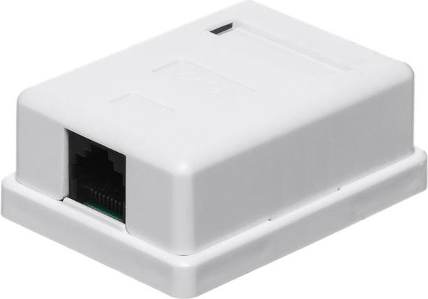 NetRack gniazdo kompletne natynkowe 1xRJ45 8p8c - (106-20)