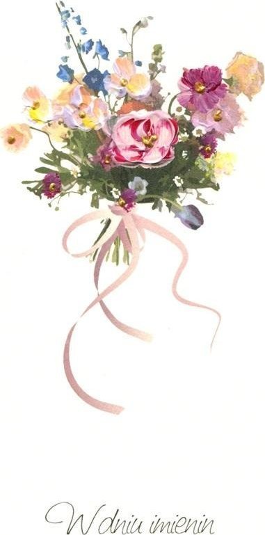 Karnet Imieniny I 16 - Bukiet kwiatów
