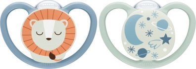 NUK NUK 10177212 smoczek Klasyczny smoczek dziecięcy Ortodontyczne Silikon Niebieski, Miętowy