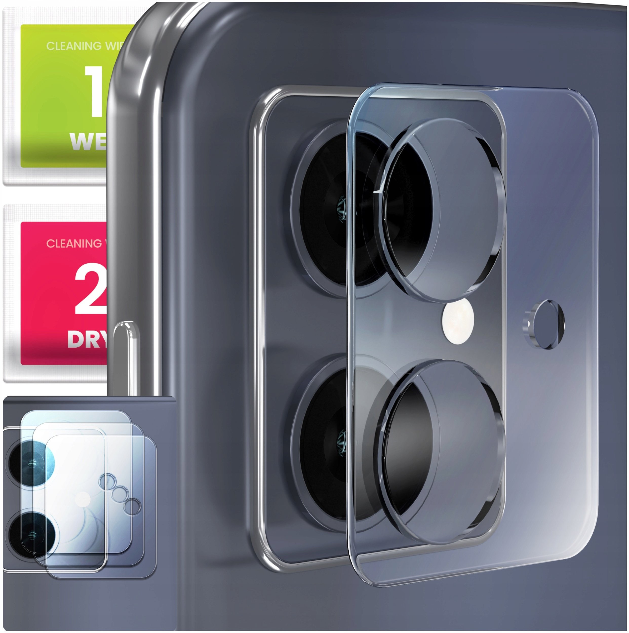 3-PAK Szkło Na Aparat Do Motorola Moto G54 (Hartowane, Na Obiektyw, 9H)