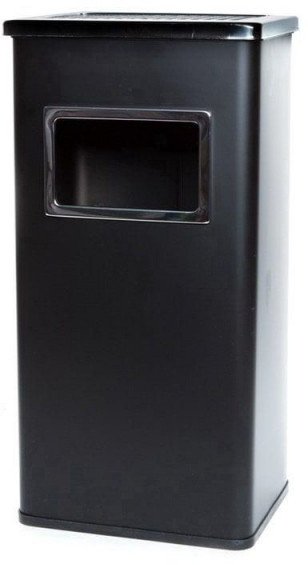 SQUARE TRASH BIN WITH ASHTRAY T-F5617M