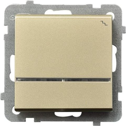Ospel Łącznik schodowy Sonata pojedynczy 16AX IP20 szampański złoty (ŁP-3R/m/39)