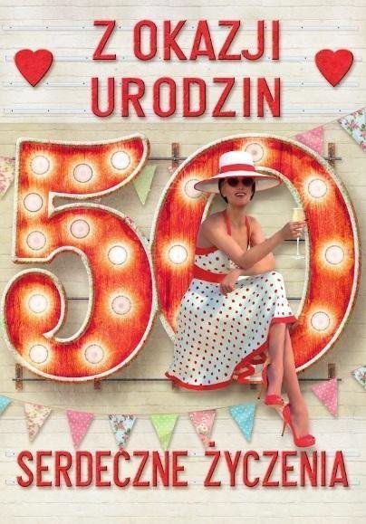 Trend Kartka okolicznościowa Urodziny duża 50 TDF25