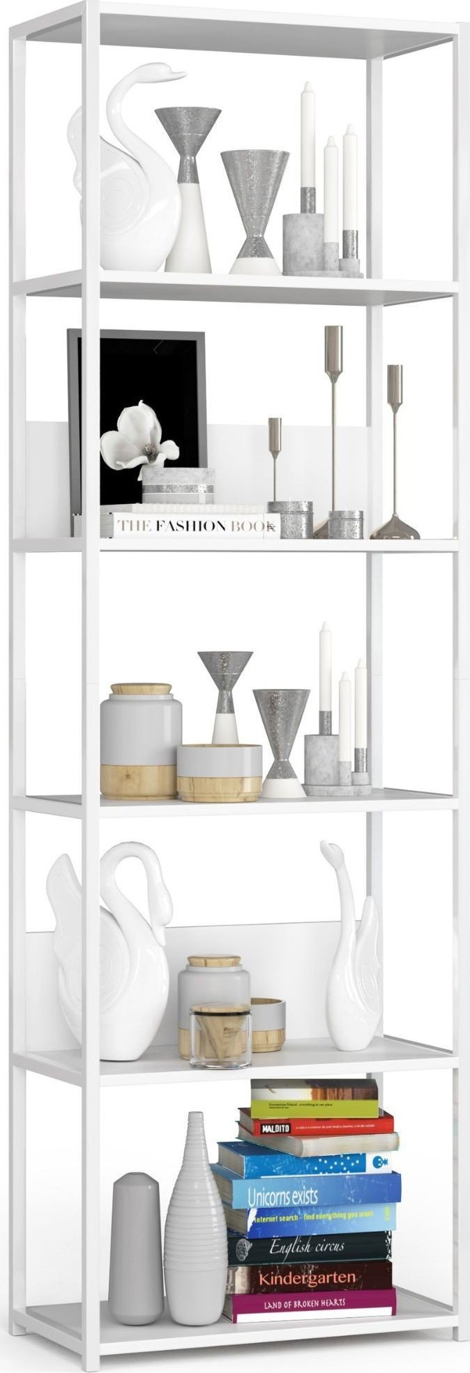 Fabryka Mebli Akord REGAŁ METALOWY LOFT 600 BIAŁY/BIAŁY