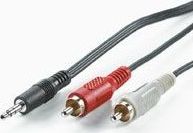 Kabel Roline Jack 3.5mm - RCA (Cinch) x2 1.5m czarny (11.09.4341)