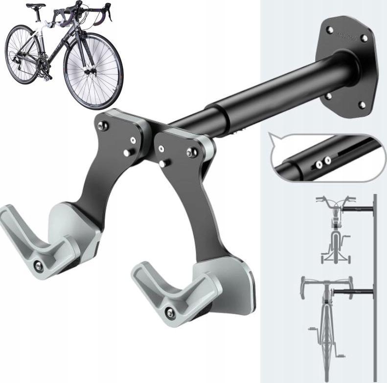 Fit4Med Wieszak Na Rower Na Ścianę Hak Regulowany Rowerowy