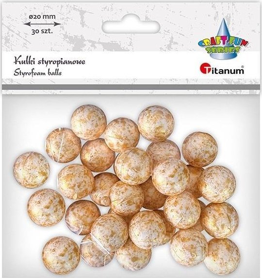Kulki styropianowe 20mm 30szt złote