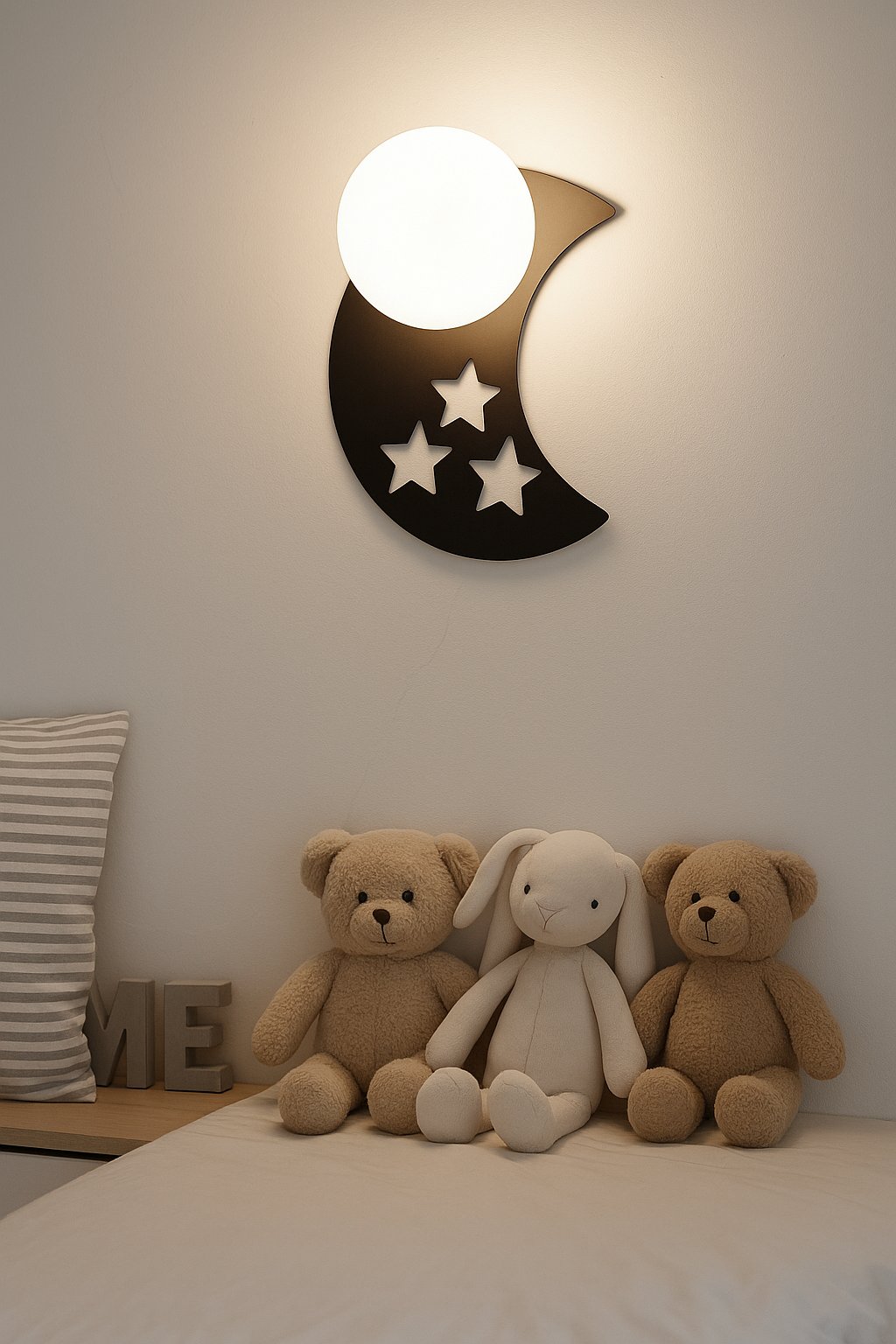 Lampa ścienna DOTTA KIDS w kształcie księżyca nowoczesny kinkiet dekoracyjny do pokoju dziecka