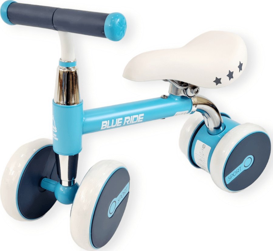 Rowerek biegowy Blue Ride 1001 Stalowy na roczek Miętowy