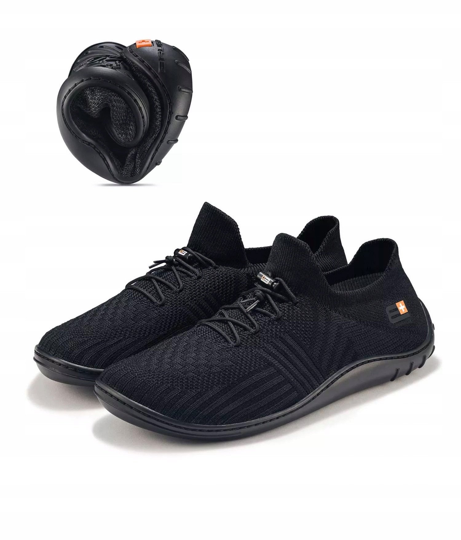 SH5003M Buty męskie barefoot merino czarny/czarny 41