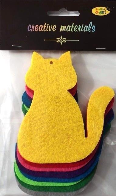 Koty z filcu 9x11cm 9szt EDUKAMP