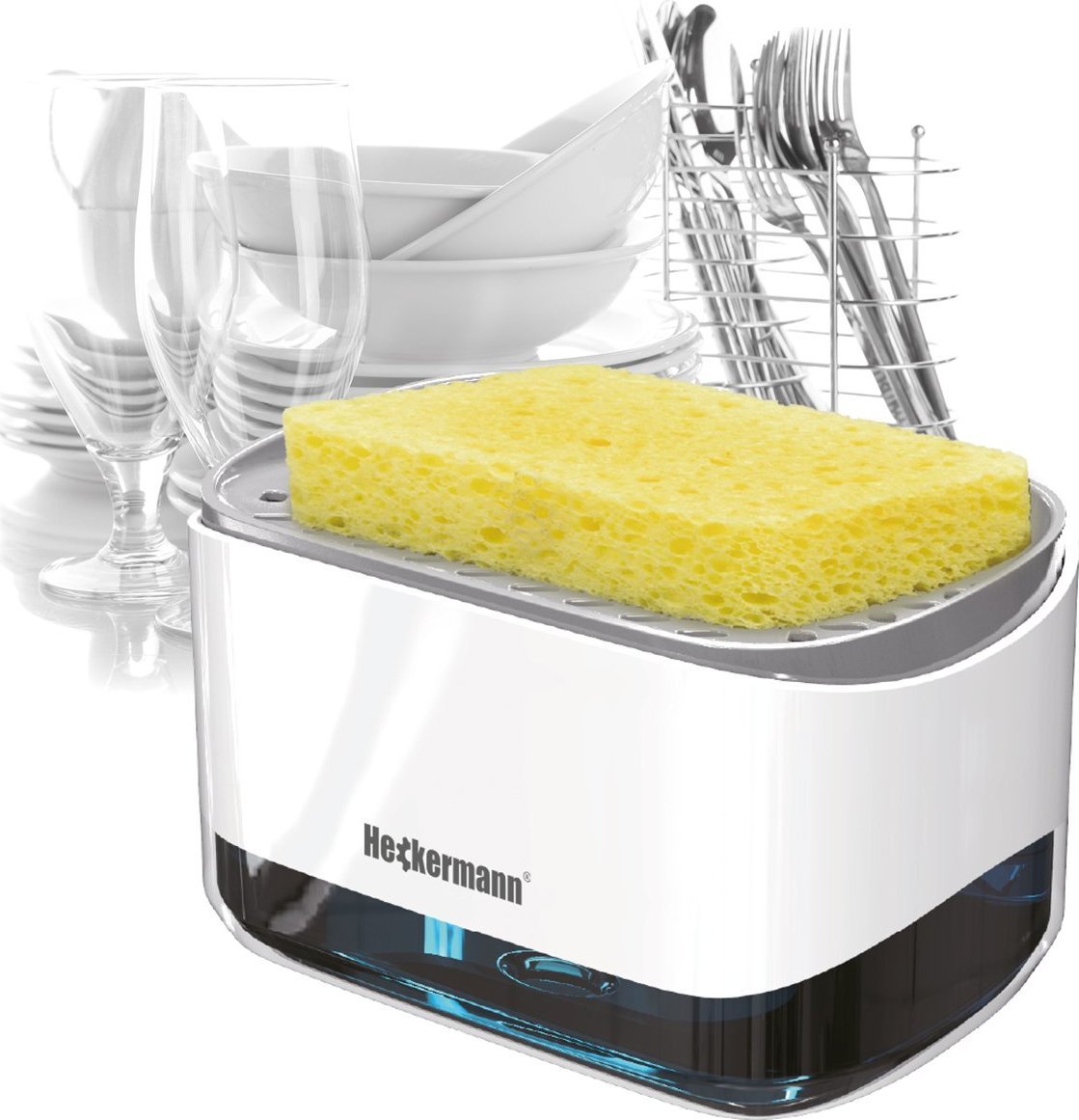 Dozownik do mydła Heckermann Kuchenny dozownik płynu Heckermann KH20017 Biały