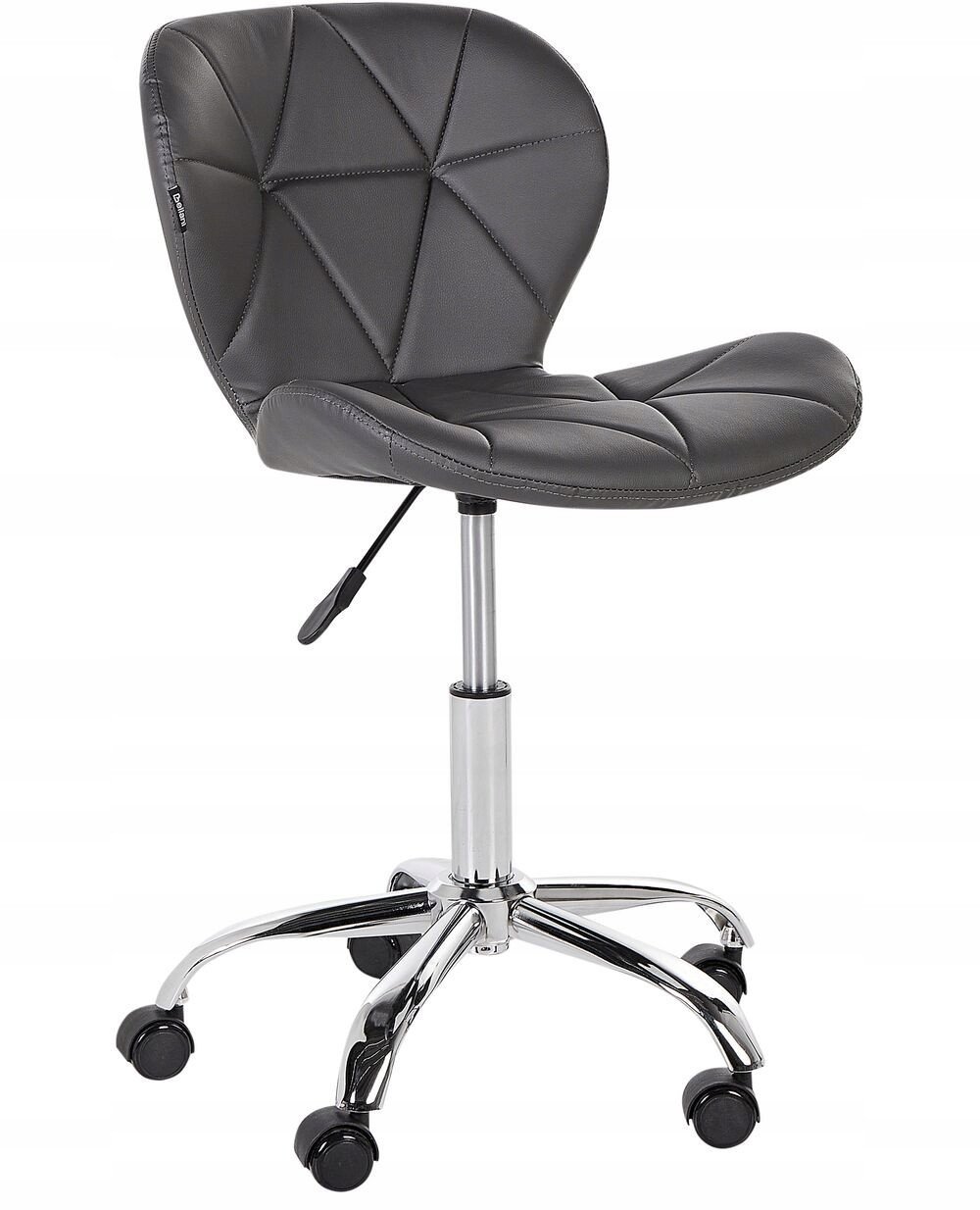 Beliani Krzesło biurowe ze sztucznej skóry grafitowe VALETTA