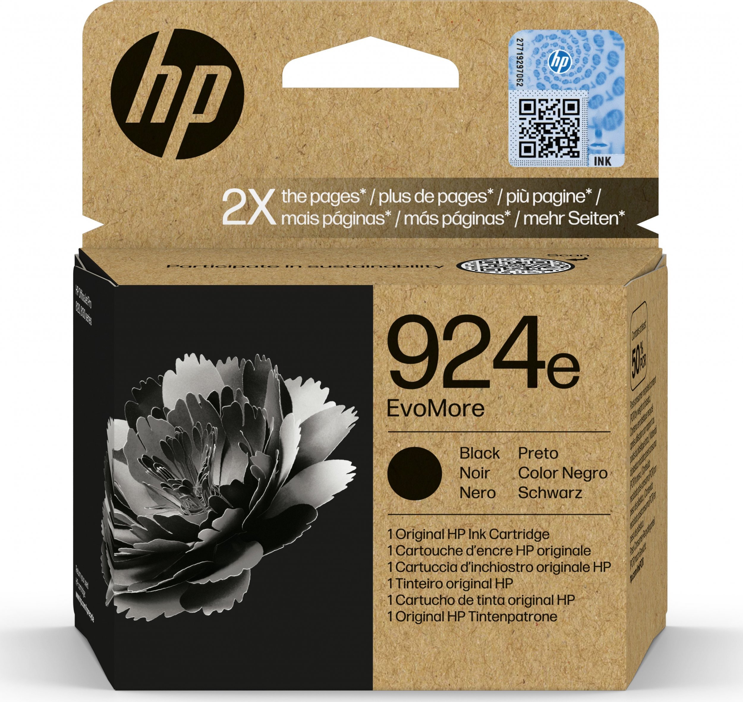 HP INC Atrament 924e EvoMore Black Original Ink Cartr
