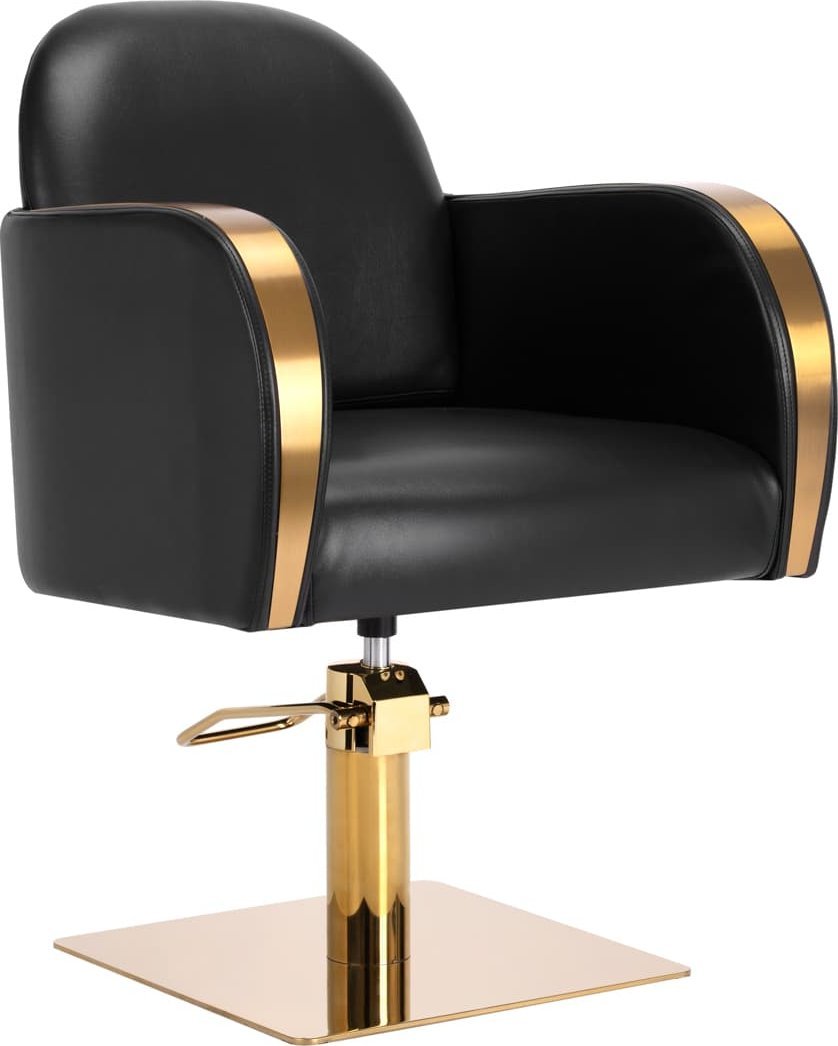 Activeshop Gabbiano fotel fryzjerski Malaga złoto czarny