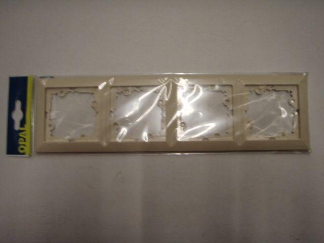 Abex Ramka 4-krotna opal/perła beżowa