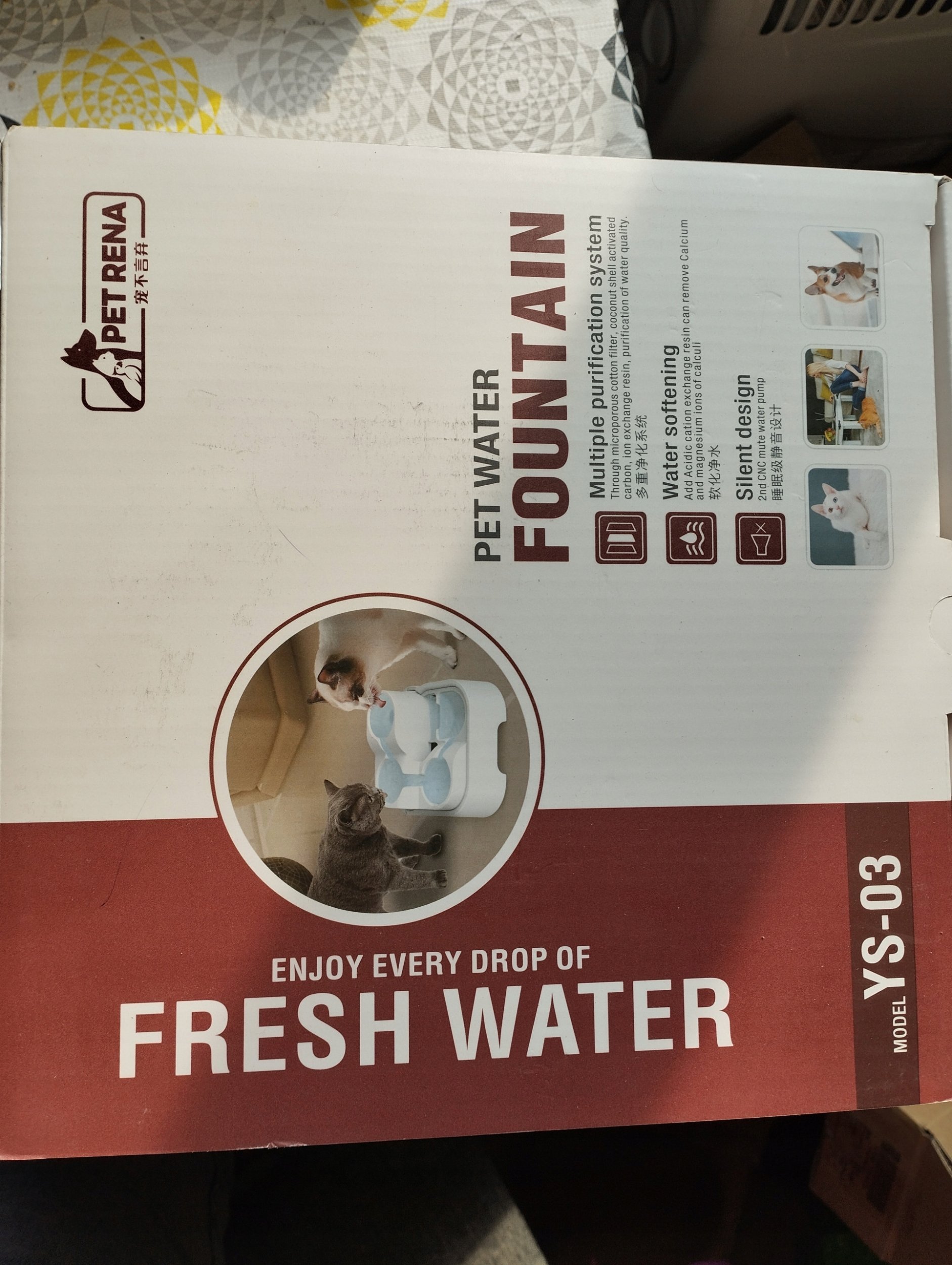 Fontanna dla zwierz�t, cztery poziomy, bez adaptera, 2l