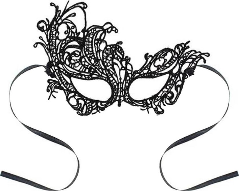 GoDan Maska karnawałowa koronkowa czarna - 1 szt. uniwersalny
