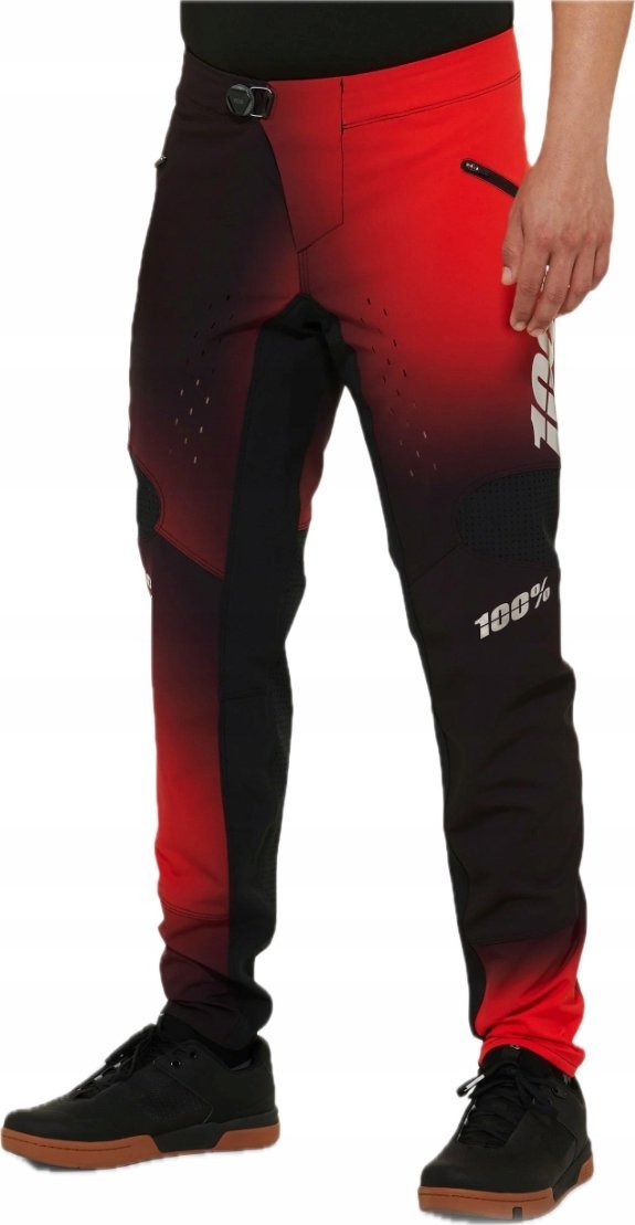 100% Spodnie męskie 100% R-CORE X LE Pants Black/Red roz. 32 (46 EUR) (NEW 2023)