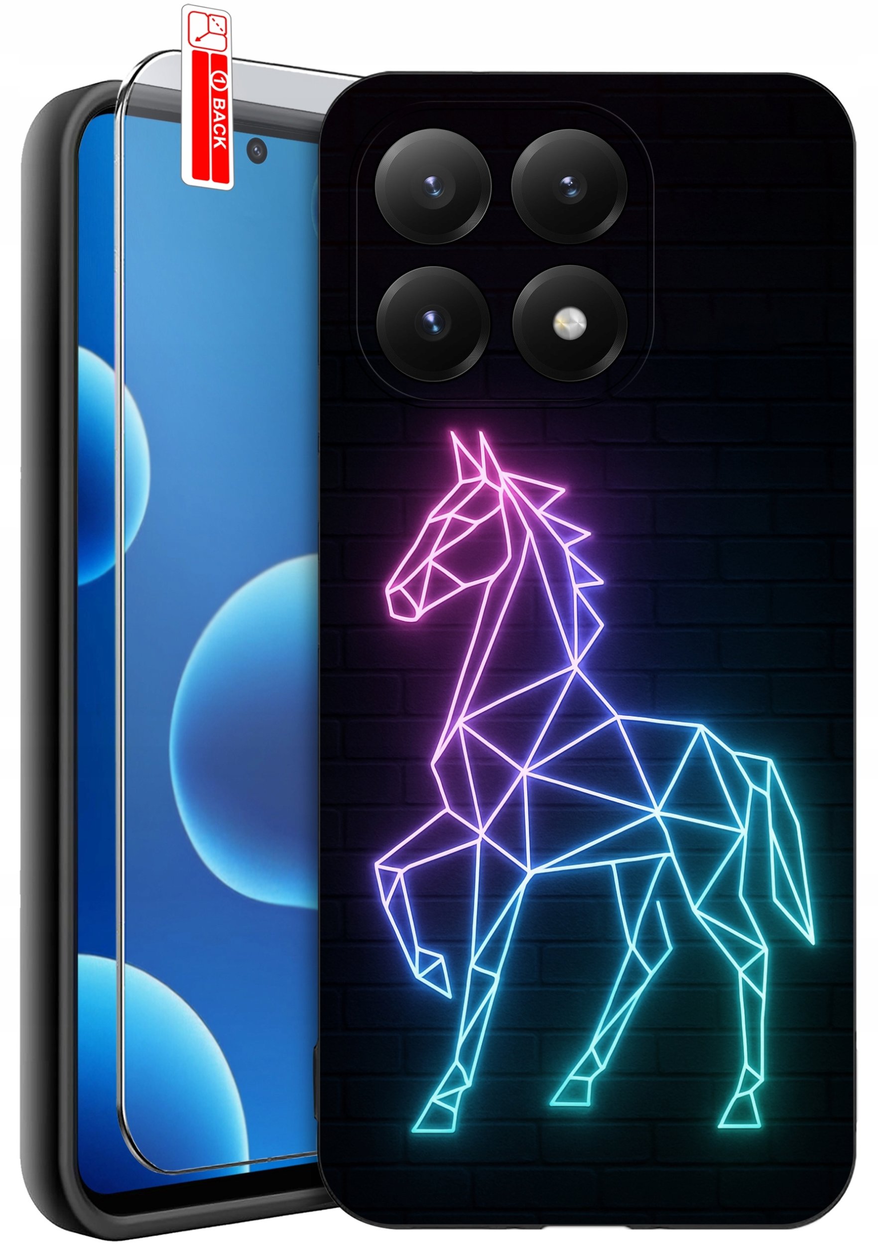 krainaGSM ETUI do Xiaomi 15T 5G KOŃ KONIE KUCYK Z KONIEM PEGAZ WZORY + SZKŁO 9H