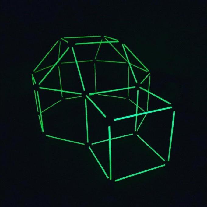 Kolorowe Baloniki Zwariowany namiot zielono-niebieski świecący