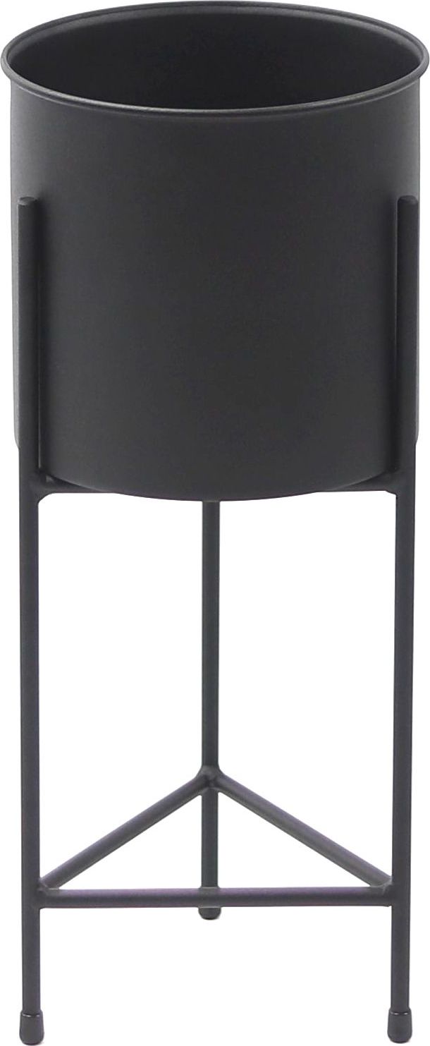 Jakpoldesign Kwietnik Metalowy Stojak z donicą FIORI 50cm czarny loft 05-12
