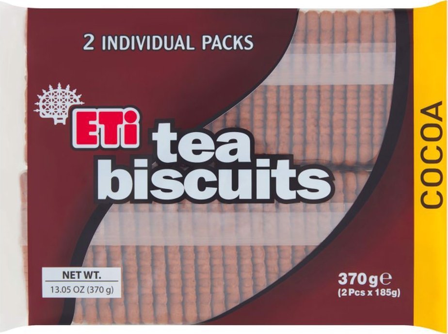 ETI Eti Herbatniki kakaowe 370 g (2 x 185 g)