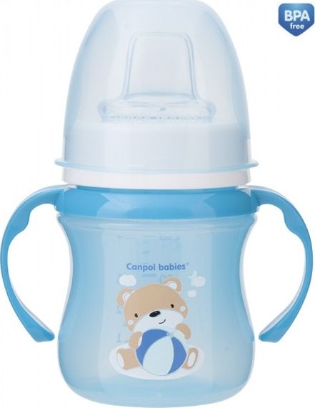 Canpol Kubek treningowy Easy Start 120 ml Sweet Fun niebieski