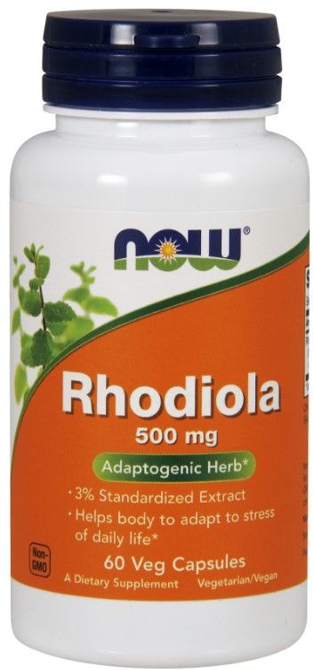 NOW Foods NOW Foods Rhodiola Rosea 500mg 60 kapsułek