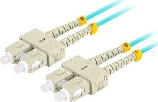 Lanberg PATCHCORD ŚWIATŁOWODOWY MM SC/UPC-SC/UPC DUPLEX 3.0MM OM3 50/125 LSZH 3M AQUA LANBERG
