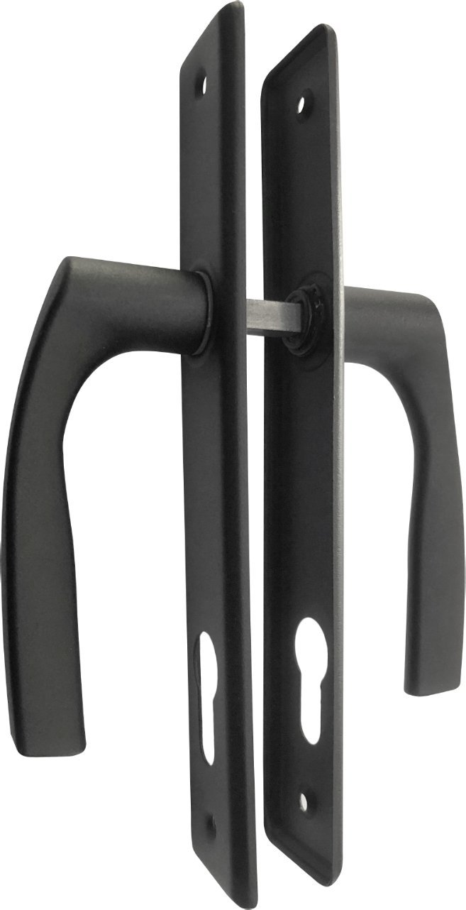 UN KLAMKA DO FURTKI NATI MALOWANA CZARNA 90MM NA KLUCZ