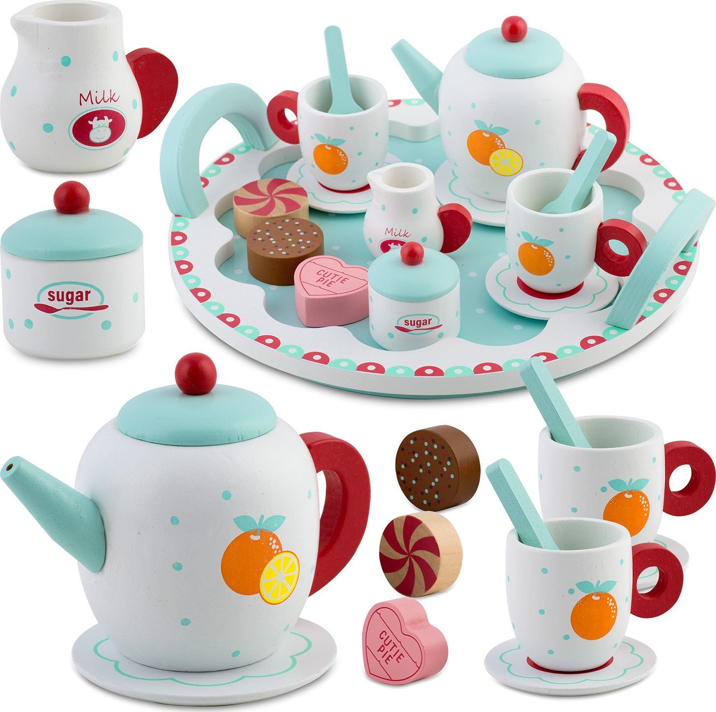 Ricokids Drewniana zabawka zestaw do herbaty RK-869 Ricokids