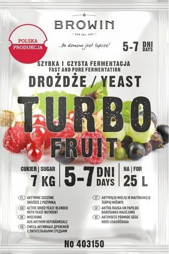 Browin Drożdże winiarskie gorzelnicze turbo 5-7 dni 40 g