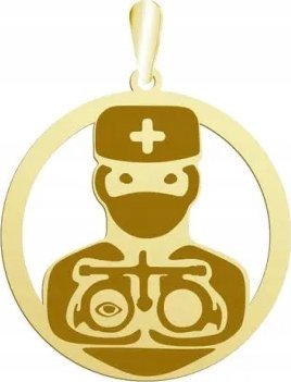 Radziszewska Jewellery Zawieszka Pozłacana Lekarz Okulista GRAWER GRATIS