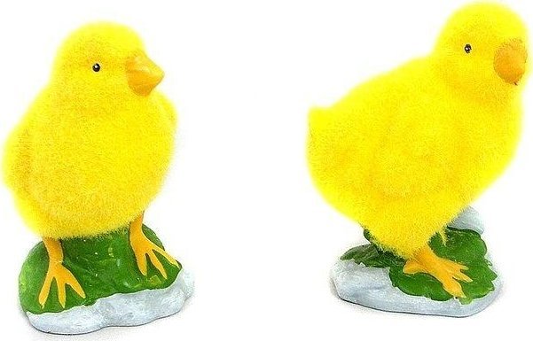 Kurczak flokowany na ceramicznej podstawce