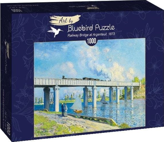Bluebird Puzzle Puzzle 1000 Widok na most kolejowy w Argenteuil, Claude Monet