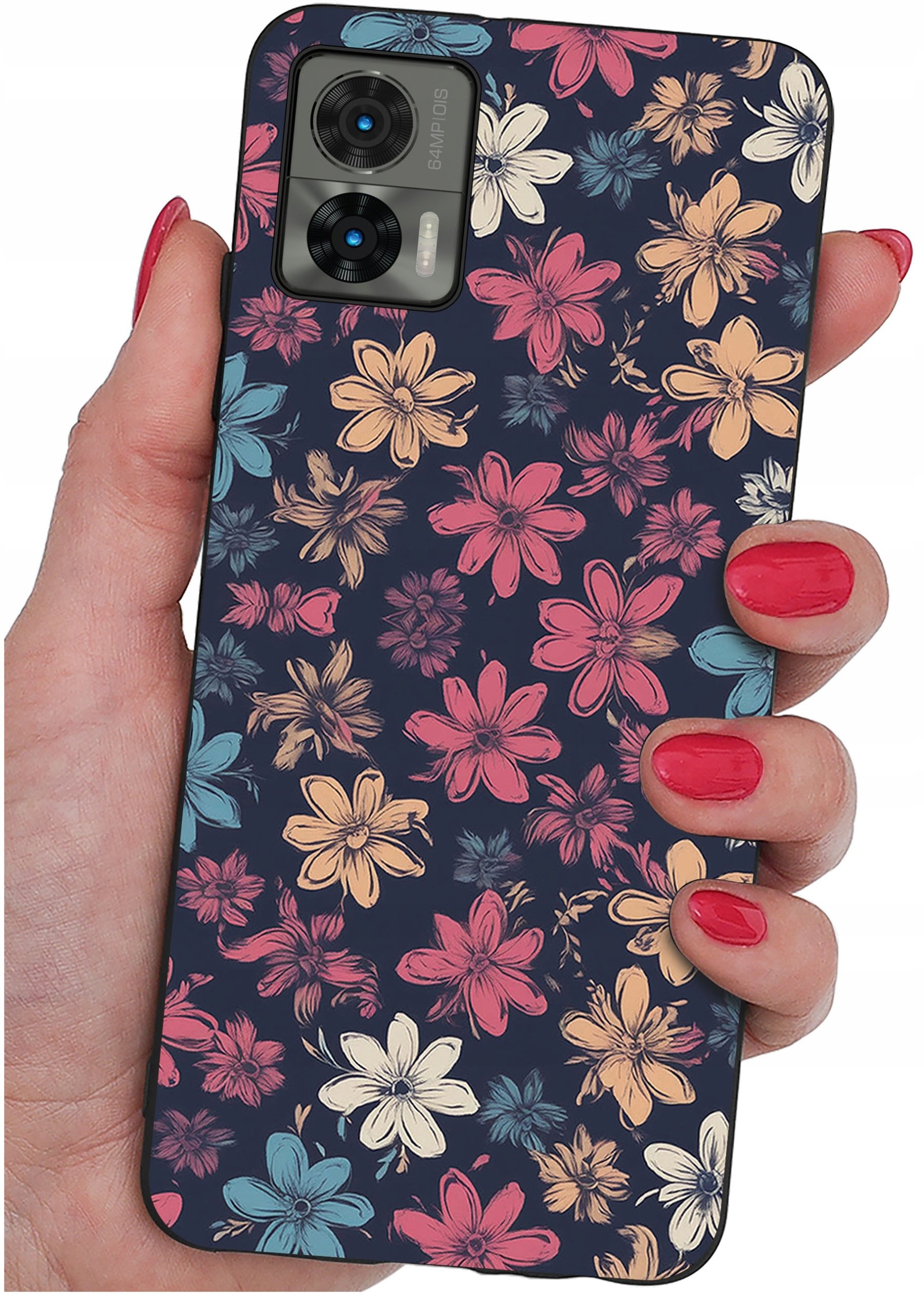 Etui do Motorola Moto Edge 30 Neo WZORY |SILIKONOWE MATT CASE + SZKŁO 9H