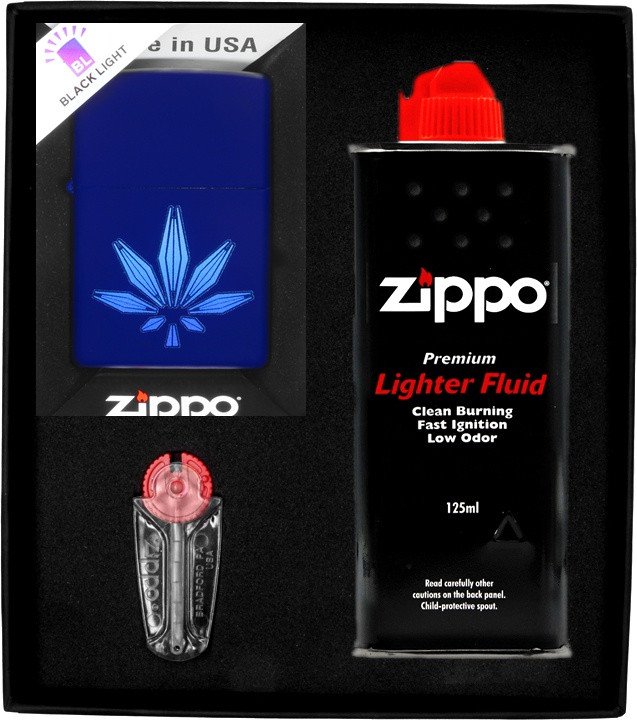 Zestaw ZIPPO Zapalniczka CANNABIS DESIGN 4 Prezentowy No1