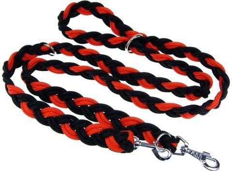 Champion Smycz Linka pleciona regulowana czarno-czerwona LSPR (cz/r)