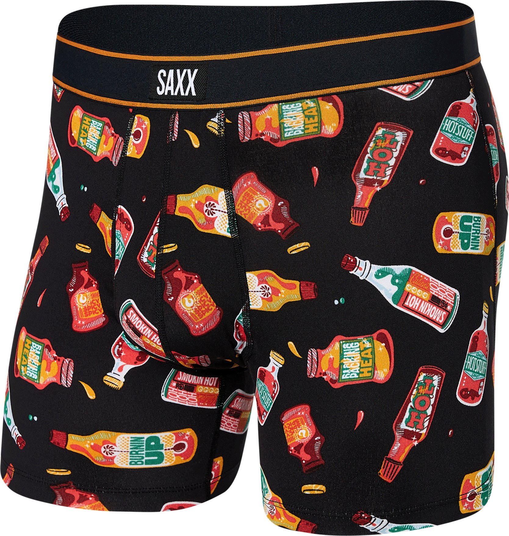 SAXX Bokserki męskie SAXX DAYTRIPPER Boxer Brief Ostre Sosy - czarny S