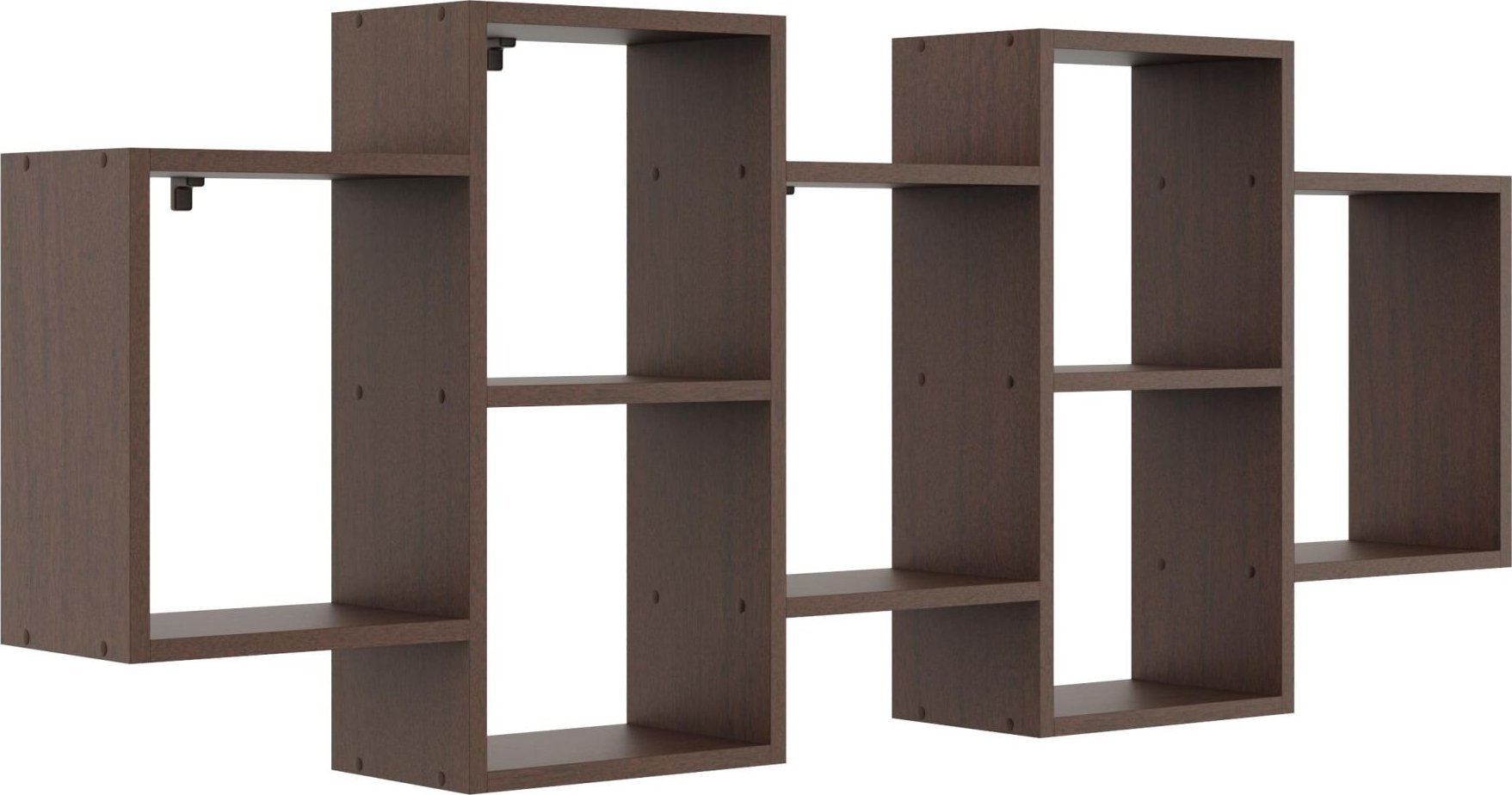 Tyletegotu Duża półka ścienna, regał wiszący, 161x18x66 cm, wenge, mat